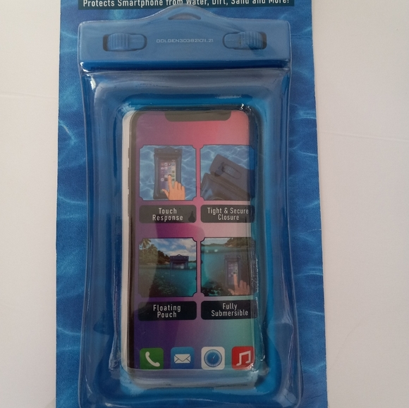 Smartphone Protector 💯 % Waterproof Floating Pouch W/Strap Blue,Pink,Green,Oran - Picture 3 of 6